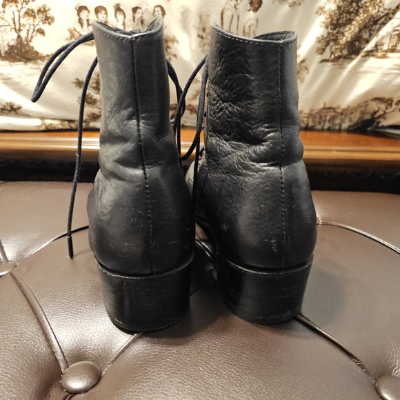 Christy Dawn Dawn Boots Size 8 Noir Black Lace Up Victorian Style - Picture 5 of 8
